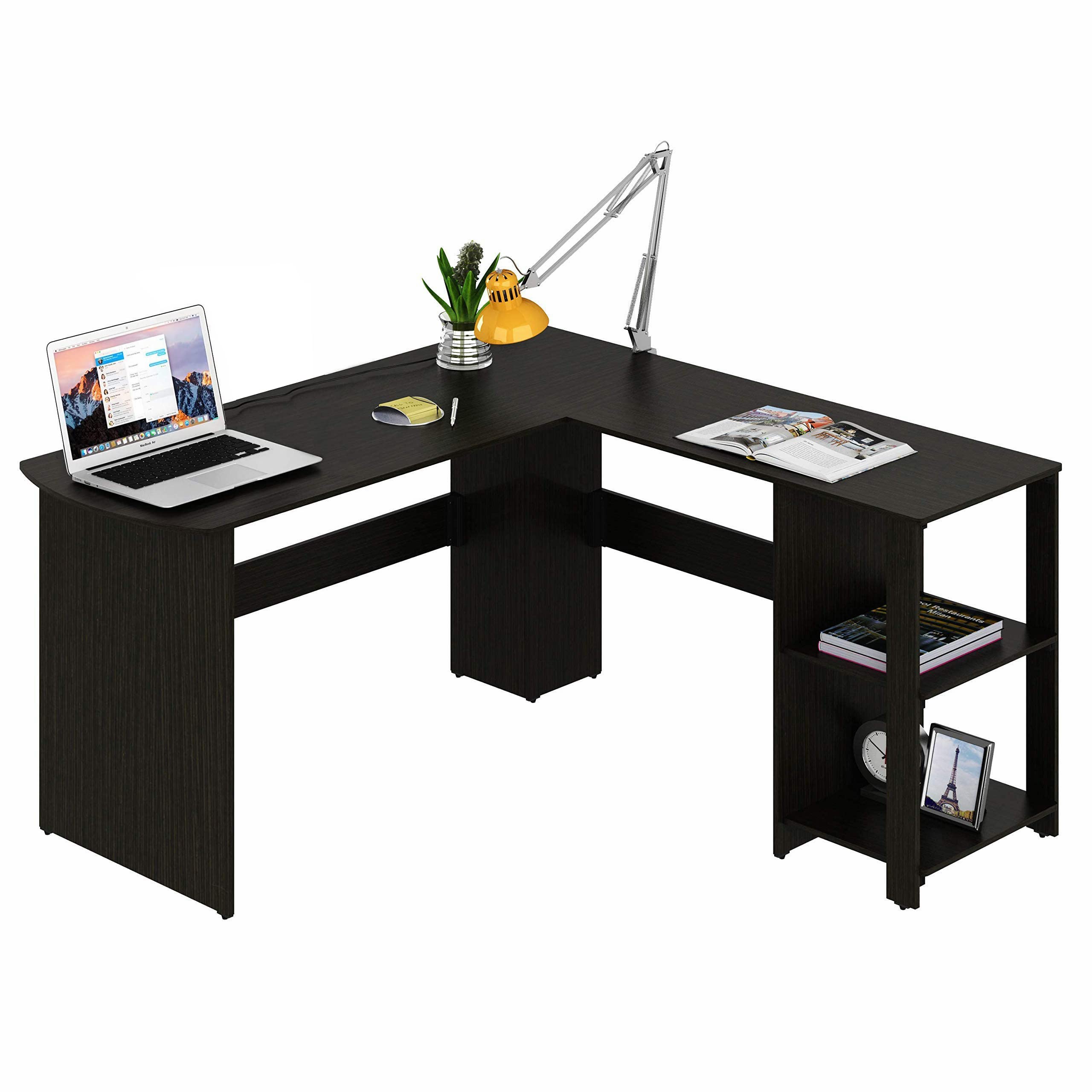 Modern L-Shaped Wooden Corner Desk for Home Office & Gaming - Ergonomic Computer Workstation with Storage, Perfect for Small Spaces & Study Rooms