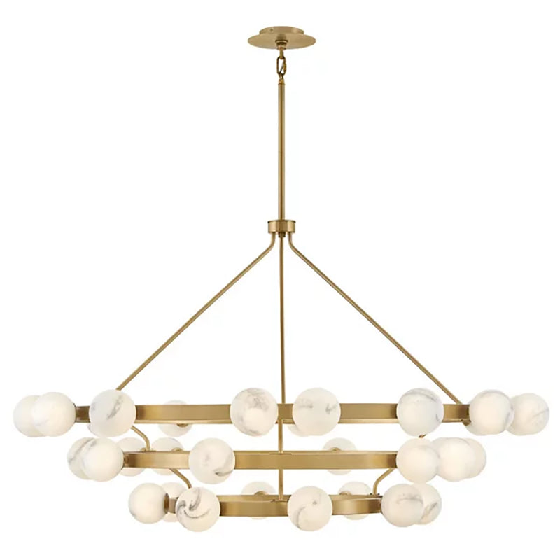 Harold Art Glass Ball Multi-Tier Chandelier - Elegant Crystal Ceiling Light Fixture for Dining Room, Living Room, Bedroom, and Entryway Lighting Decor