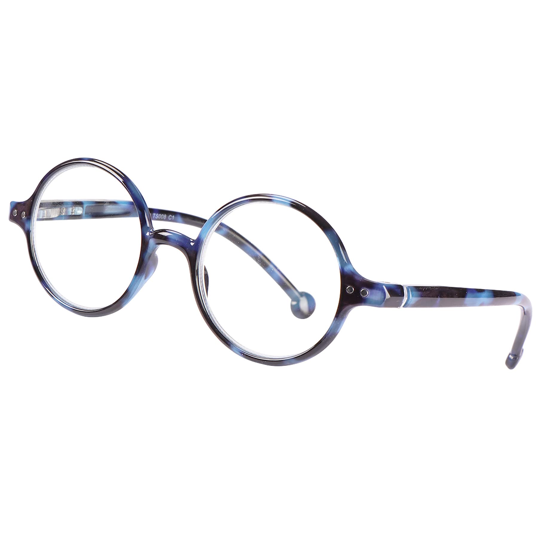 Blue Light Blocking Round Reading Glasses for Women & Men - Ultra Lightweight Unisex Circular Readers - Perfect for Computer Work, Reading & Screen Time