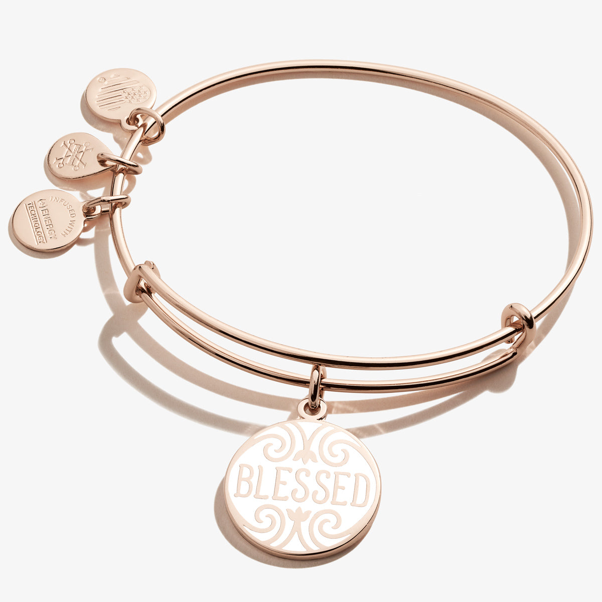 Blessed Charm Bangle - Sterling Silver Inspirational Jewelry for Women - Perfect for Daily Wear, Gifts & Spiritual Protection