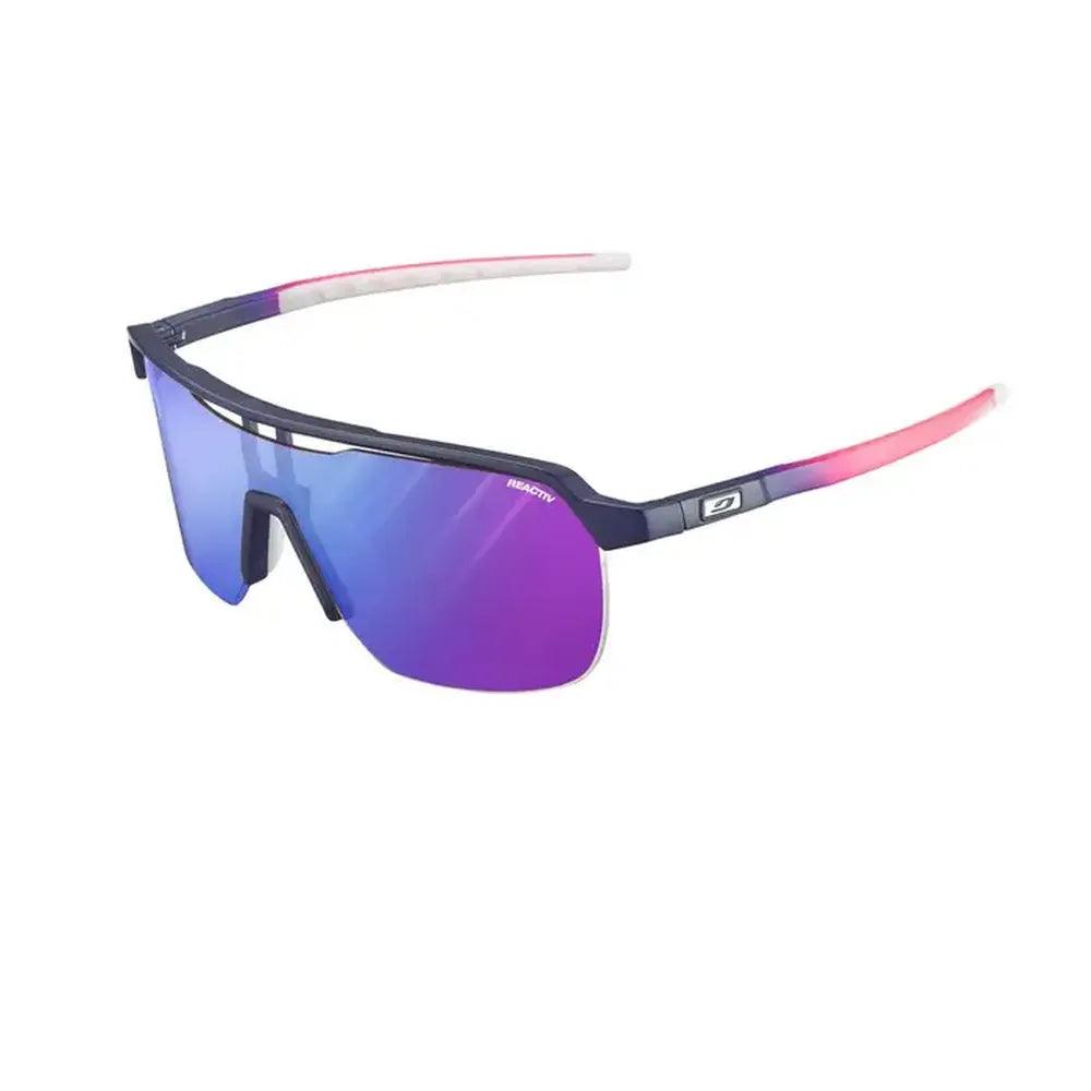 Julbo Frequency Reactiv P1 3 HC Sunglasses - Purple/Pink Lens for Cycling, Running & Outdoor Sports - UV Protection & Polarized Glasses for Men & Women