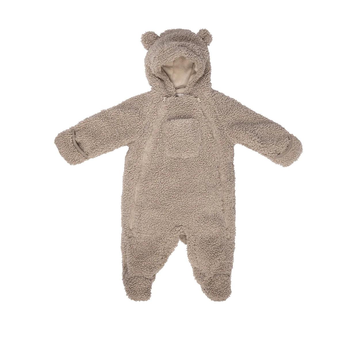 7 A.M. Snowsuit Oatmeal Teddy - Warm & Cozy Winter Outfit for Babies & Toddlers - Perfect for Snow Play, Outdoor Adventures & Cold Weather