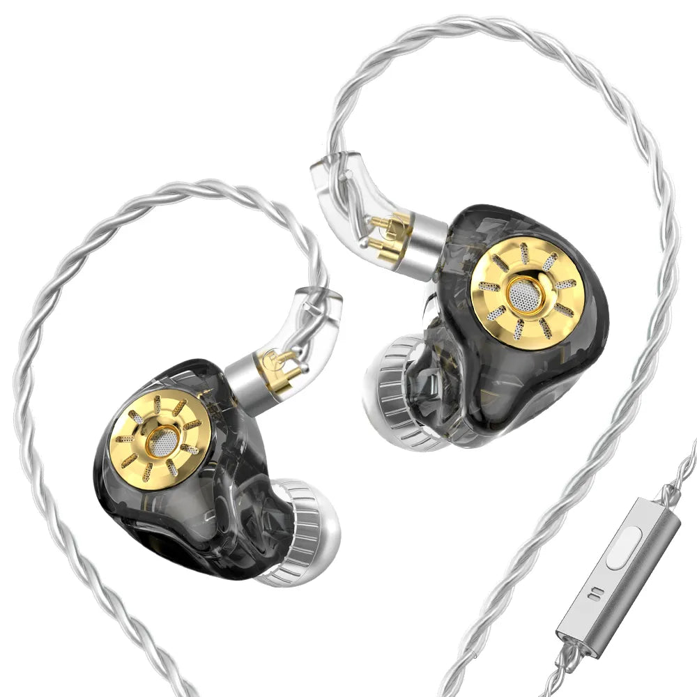 TRN ST1 PRO Hybrid Driver In-Ear Monitors - 1DD + 1BA Wired Earphones for Audiophiles, Musicians & Gamers | Perfect for Studio Recording, Live Performance & Mobile Gaming