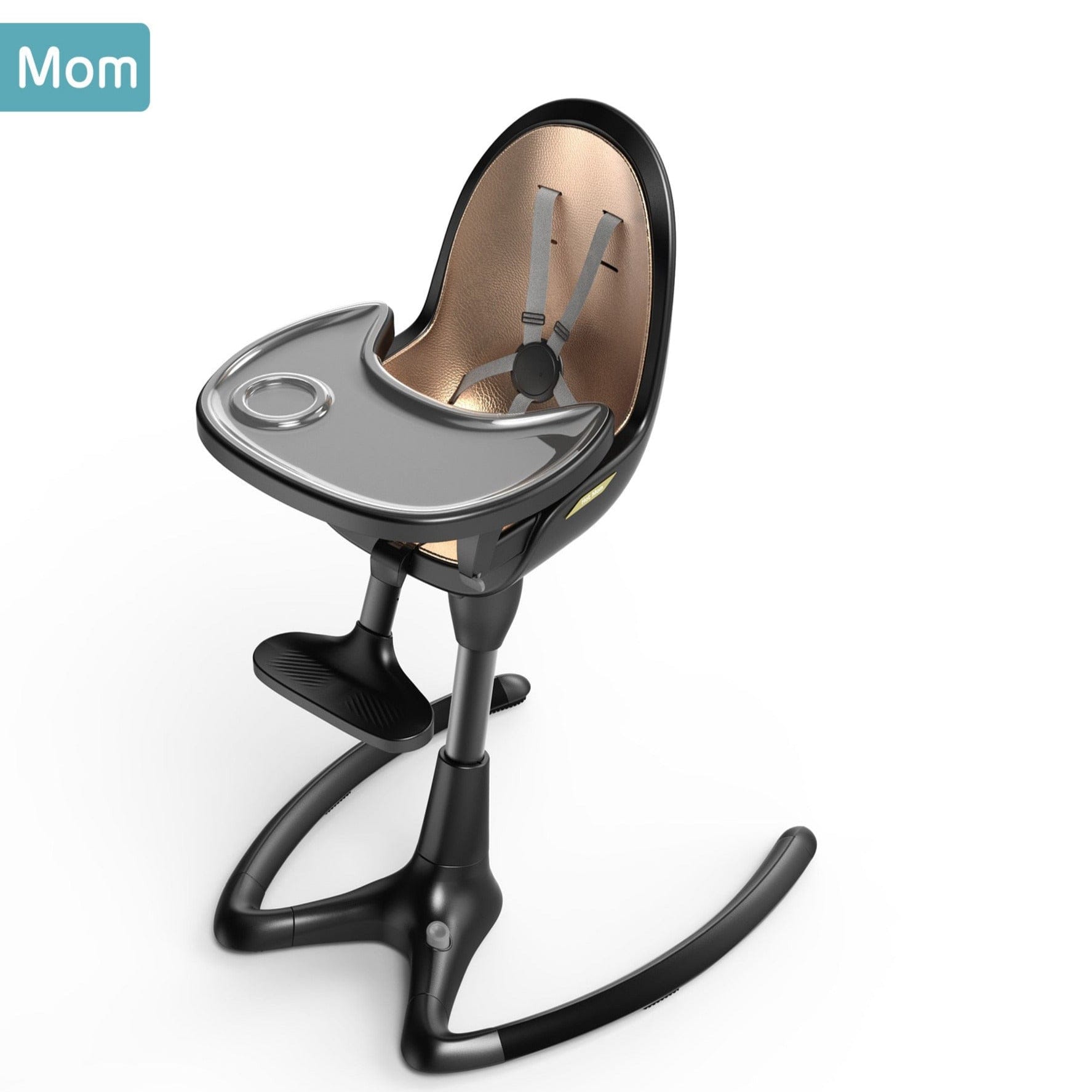 Adjustable Rotating Baby High Chair with Soft PU Leather Cushion - Perfect for Feeding & Playtime at Home or Restaurant