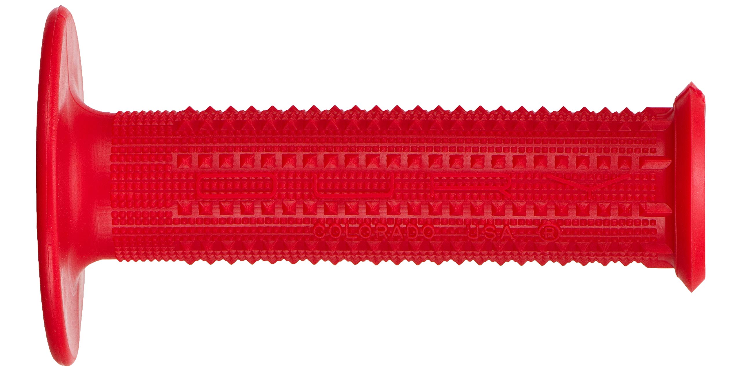 Oury Pyramid Grips with Flange Red - High-Performance Bicycle Handlebar Grips for Mountain Bikes, BMX, and Cruisers - Non-Slip Comfort for Long Rides and Off-Road Adventures