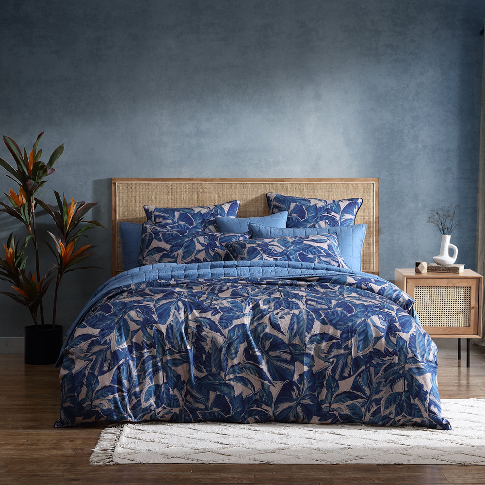 Elio Blue Quilt Cover Set - Queen Size Bedding for Comfort & Style | Perfect for Master Bedroom, Guest Room & Cozy Home Decor