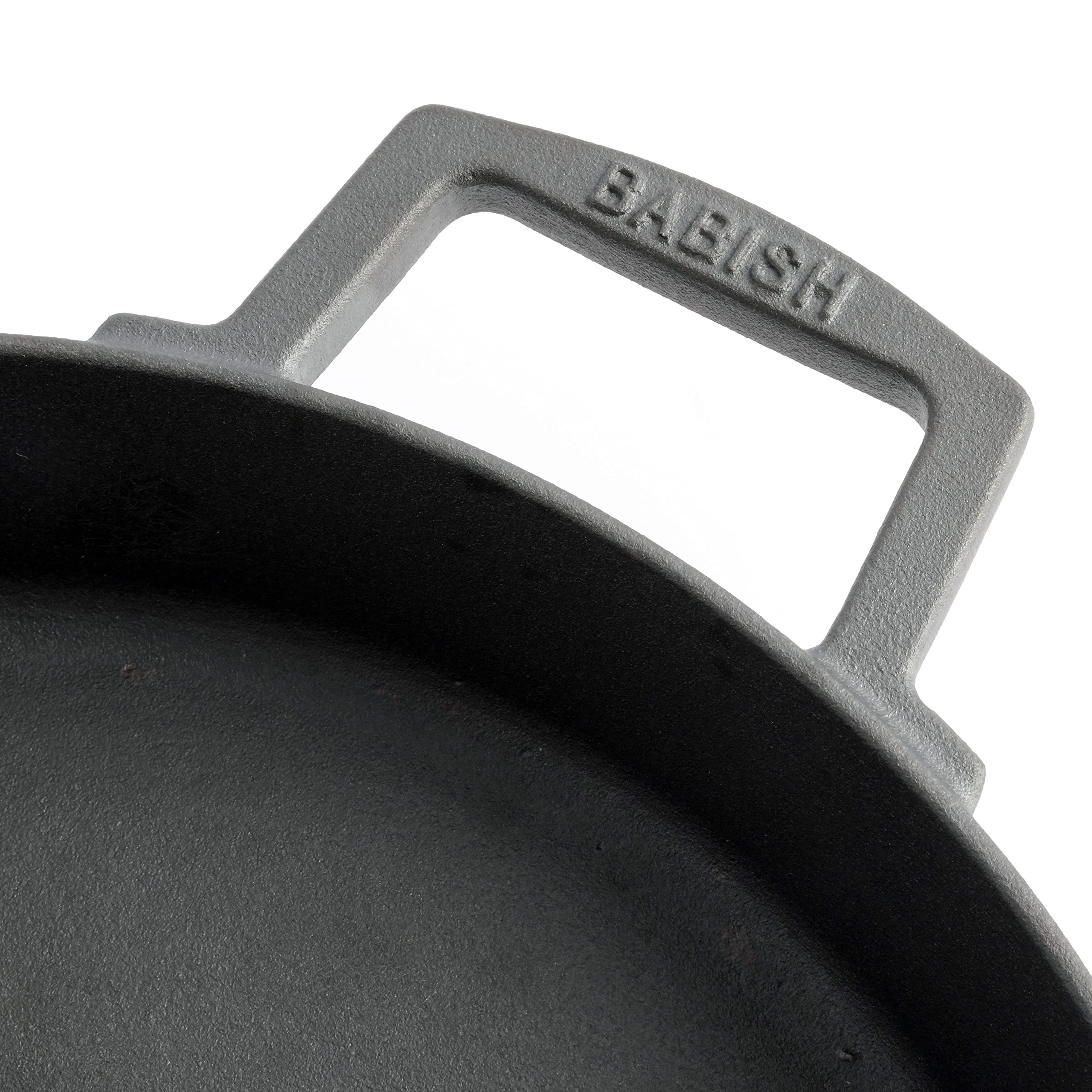 Babish 13-Inch Cast Iron Skillet – Pre-Seasoned Heavy Duty Frying Pan for Stovetop, Oven & Grill – Perfect for Searing Steak, Baking Pizza & Camping Cooking