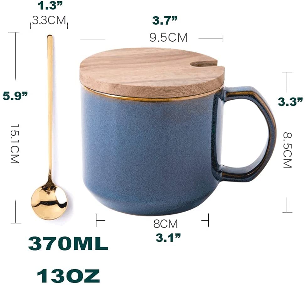Premium Chinese Style Ceramic Coffee Mug - 370ML Multi-Functional Microwave Safe Tea & Drink Cup for Coffee, Milk, Tea - Ideal for Home, Office, Gifts & Daily Use (Color: Mug)