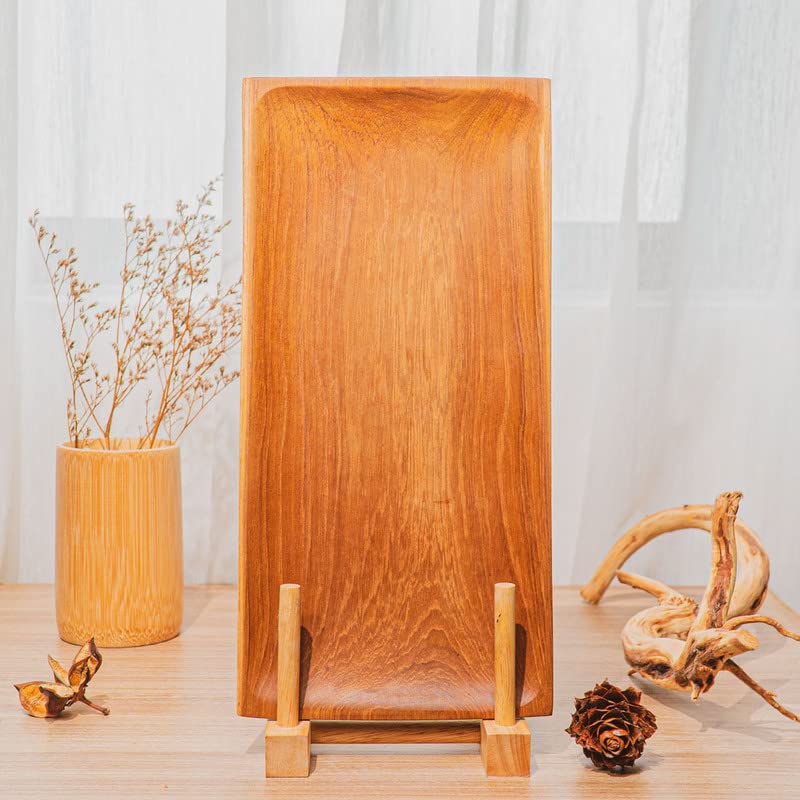 Premium Set of 4 Handcrafted Javanese Teak Wood Plates - 12