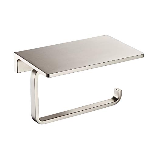 Brass Single Toilet Paper Holder Brush Nickel