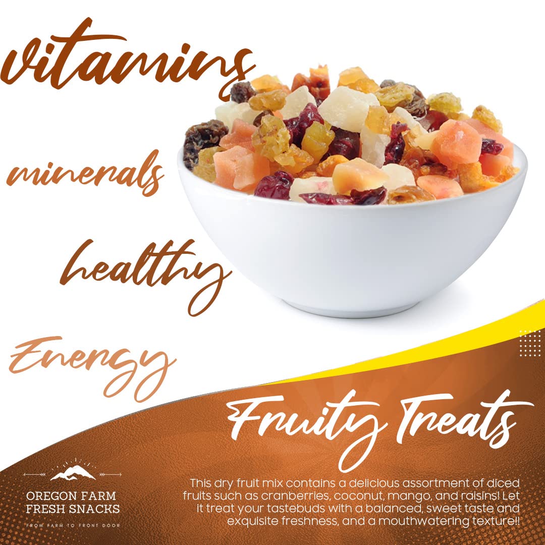 **Oregon Farm Fresh Dried Fruit Mix – 24oz Healthy Snacks | Natural Trail Mix with Mixed Fruits for Adults & Kids | Perfect for Breakfast, Baking, On-the-Go Snacks & Office Lunch**