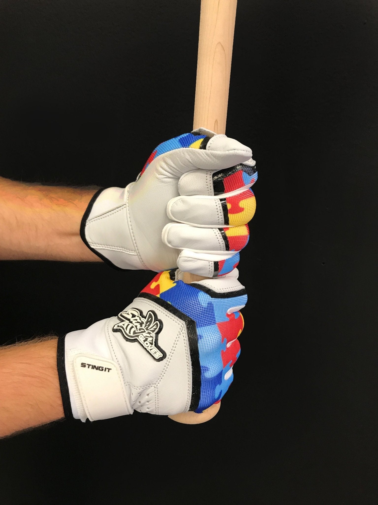 Sting Squad Batting Gloves for Baseball & Softball - Autism Awareness Support - Perfect for Training, Games & Charity Events