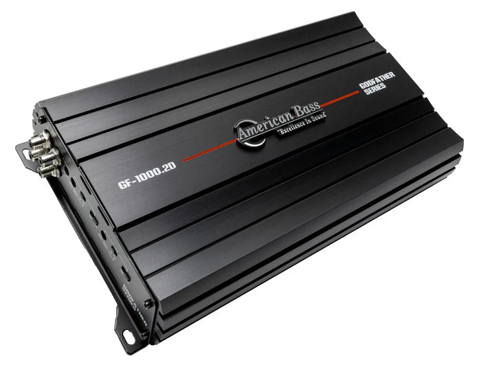 American Bass Godfather 1000.2D 2-Channel Full Range Car Amplifier - High Power Audio for Cars, Trucks & SUVs | Perfect for Bass Boost & Clear Sound System Upgrades