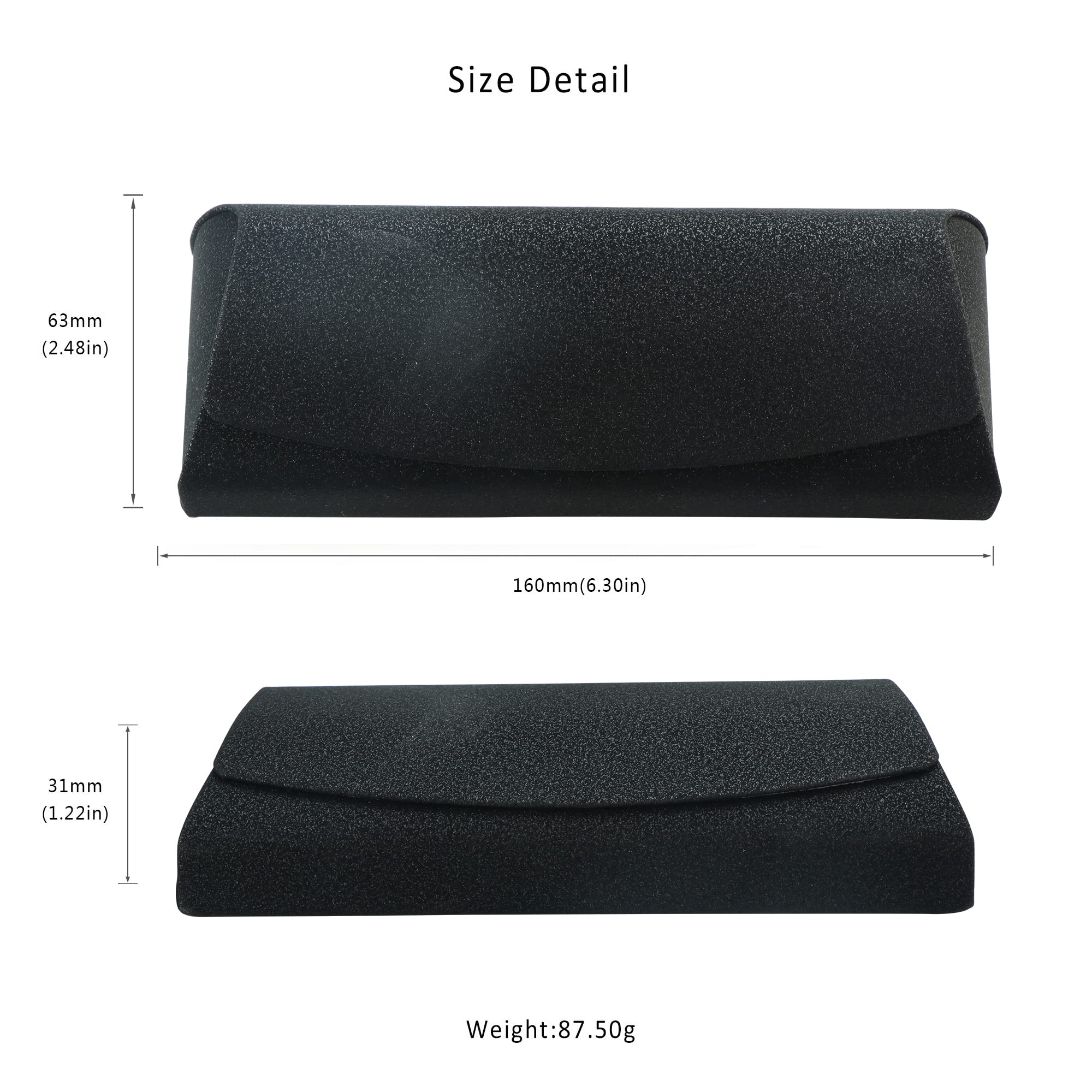 Premium Hard Shell Eyeglass Case - Durable PU Leather Sunglass Holder for Women & Men - Lightweight & Portable Eyewear Storage - Perfect for Travel, Work, and Daily Protection