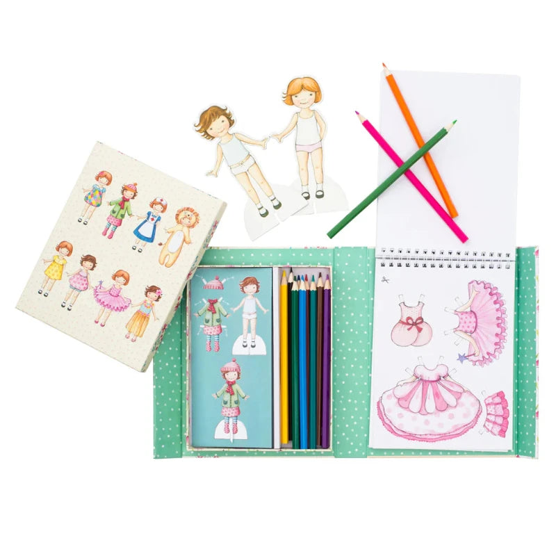 Vintage Paper Dolls Kit - Classic Retro Paper Doll Set with Outfits & Accessories - Perfect for Kids Crafts, Collectors & DIY Scrapbooking Projects