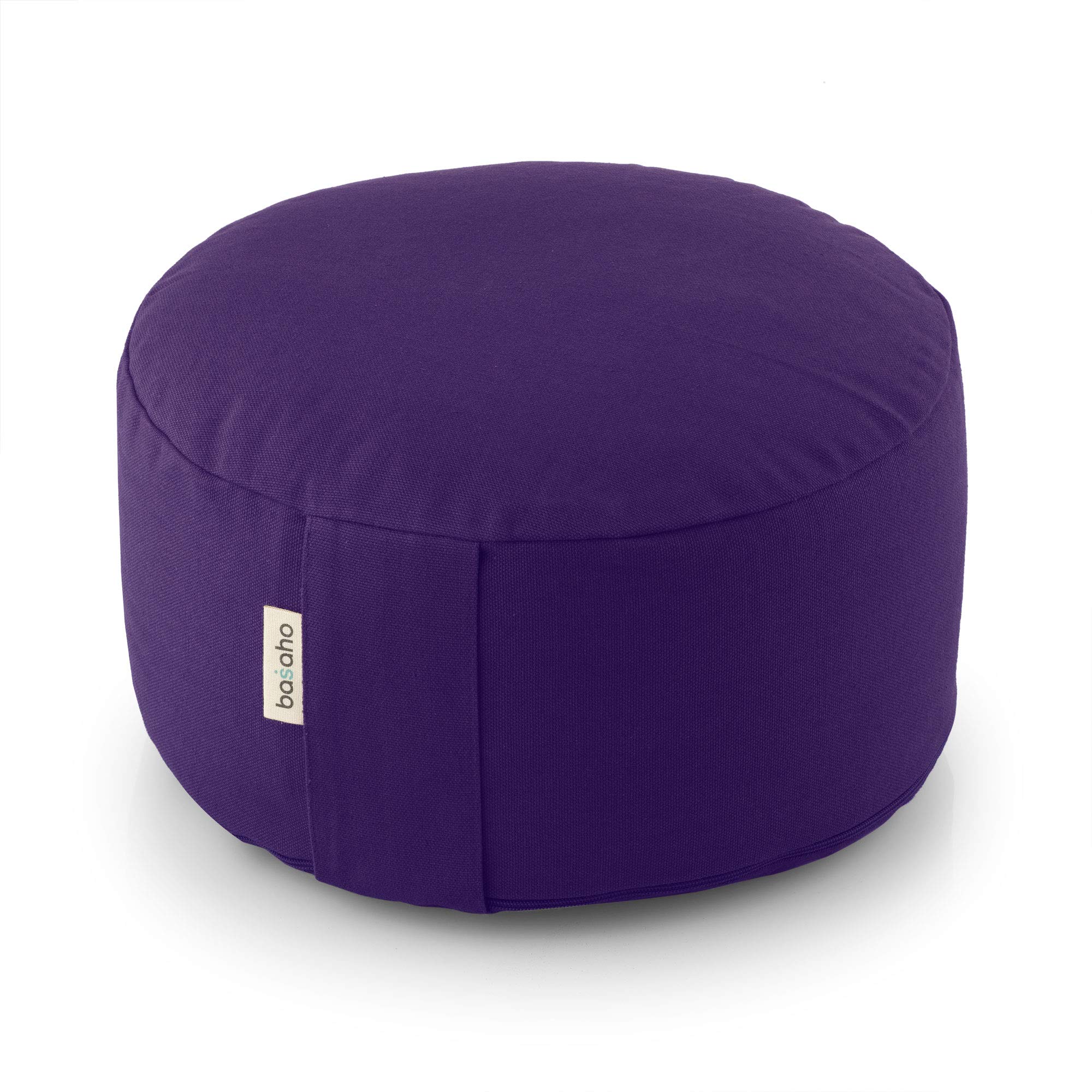 Organic Buckwheat Meditation Cushion with Removable Washable Cover - Certified Zafu Yoga Pillow for Zen Practice, Home Meditation & Yoga Studio Use