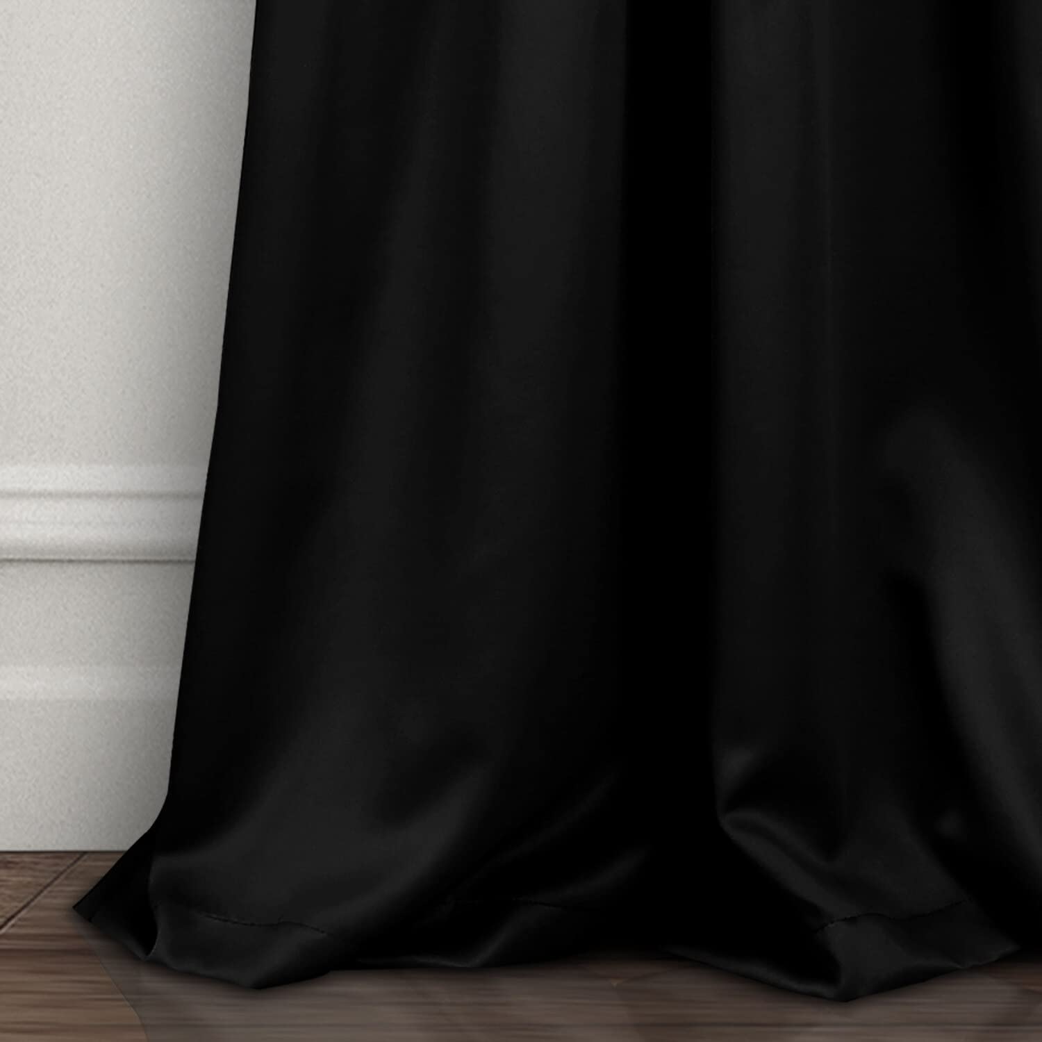 Lush Decor Blackout Curtains 52x63 Inch - Modern Window Panels for Living Room & Bedroom