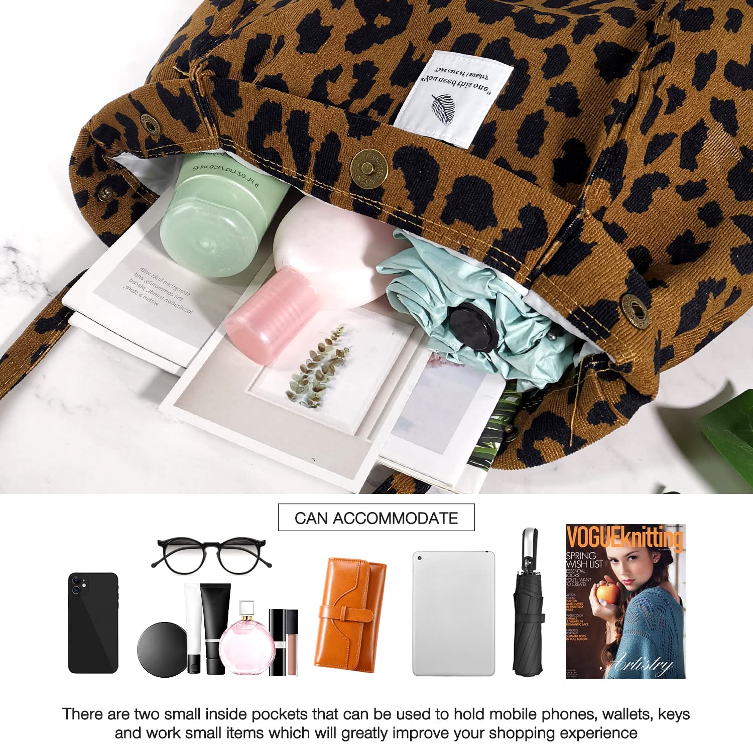 Stylish Women's Tote Bag for Grocery Shopping - Large Reusable Shoulder Bag for Work, Travel & Daily Use