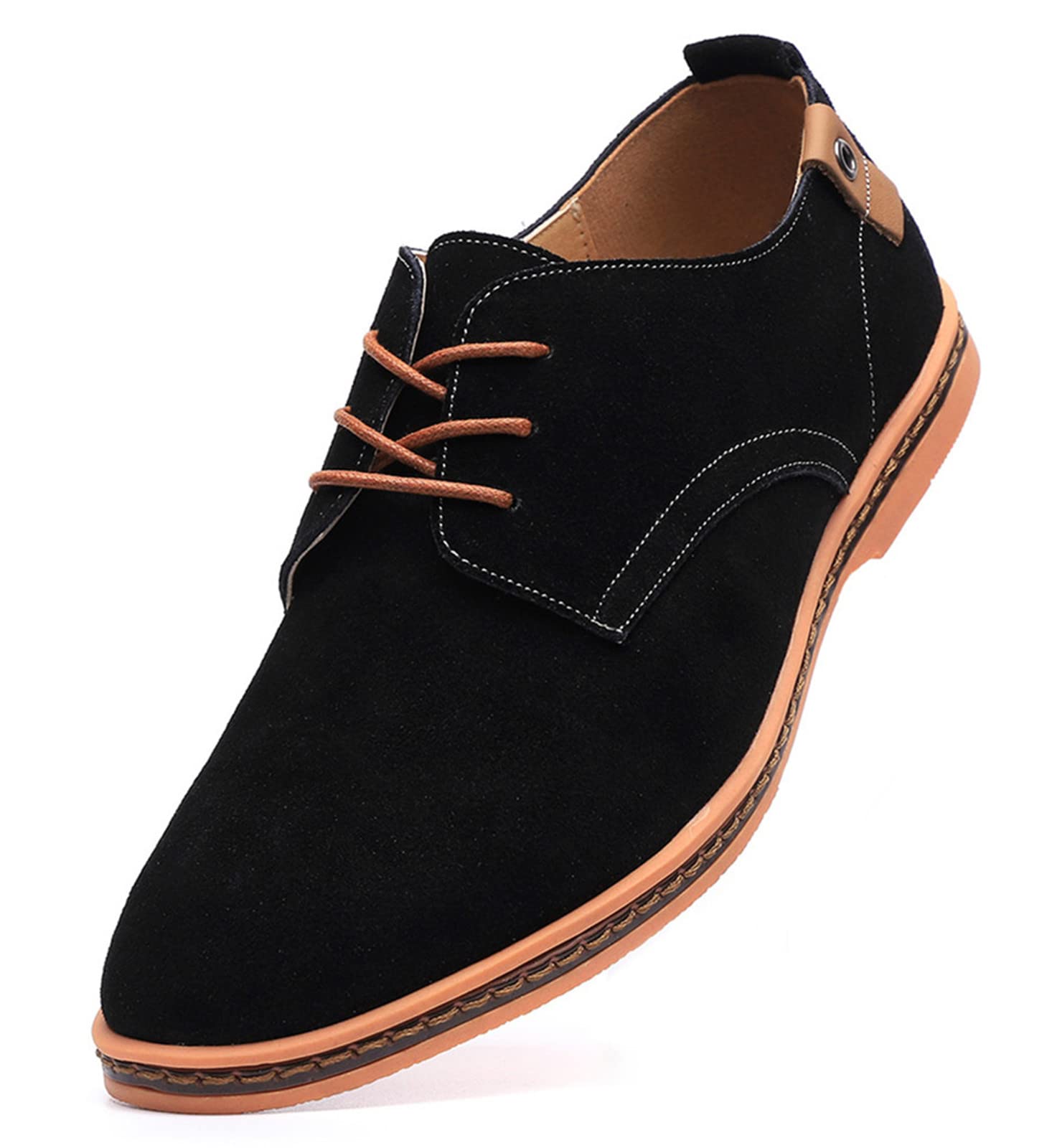 DADAWEN Men's Classic Suede Leather Oxford Dress Shoes for Business & Casual Wear - Comfortable Formal Shoes for Office, Wedding & Daily Use