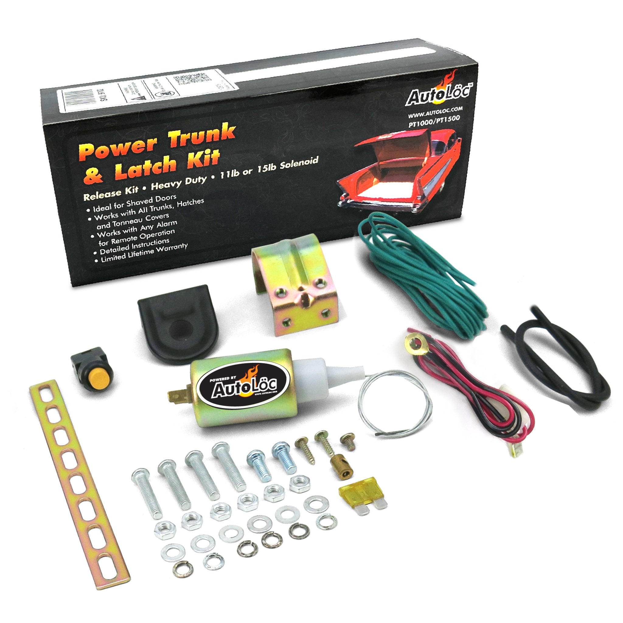 15lb Shaved Door Handle Solenoid 12V Motor - Single Car Latch with Push Button for Smooth & Secure Entry - Perfect for Custom Car Builds, Hot Rods, and Automotive Upgrades
