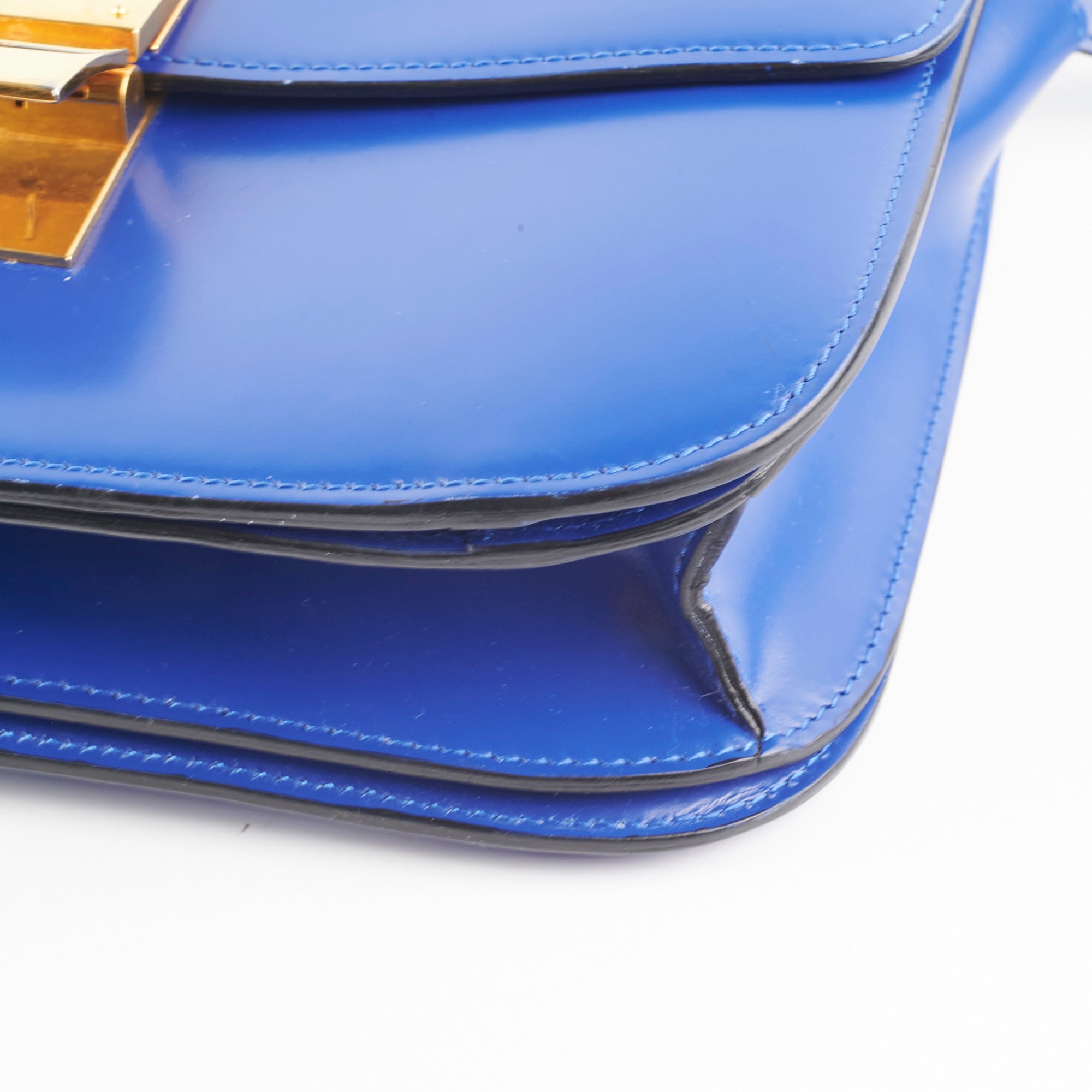 Celine Medium Royal Blue Box Crossbody Bag - Luxury Leather Shoulder Purse for Women | Perfect for Work, Travel & Evening Events