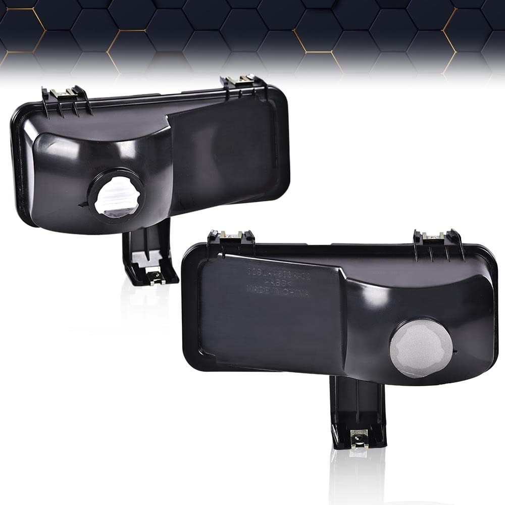 PIT66 Front Turn Signal & Park Lamps Lights - Compatible with Chevy PU/Suburban/Blazer 1981-1982 - Set of 2 New White Bulbs - Perfect for Classic Truck Restoration & Nighttime Safety Driving