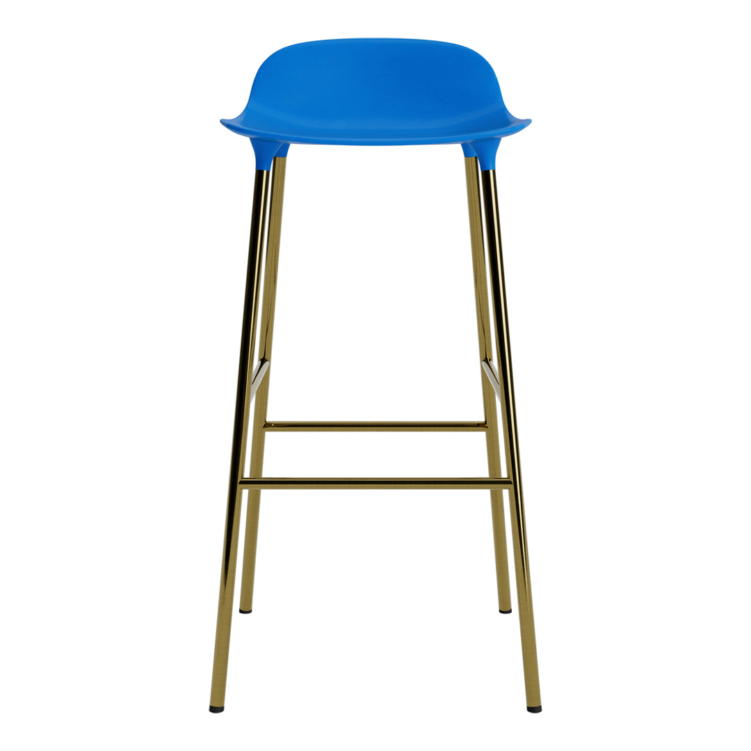 Modern Metal Bar Stools with Form Design - Adjustable Height Counter Stools for Kitchen, Dining & Home Bar - Industrial Style Seating for Restaurants & Cafes