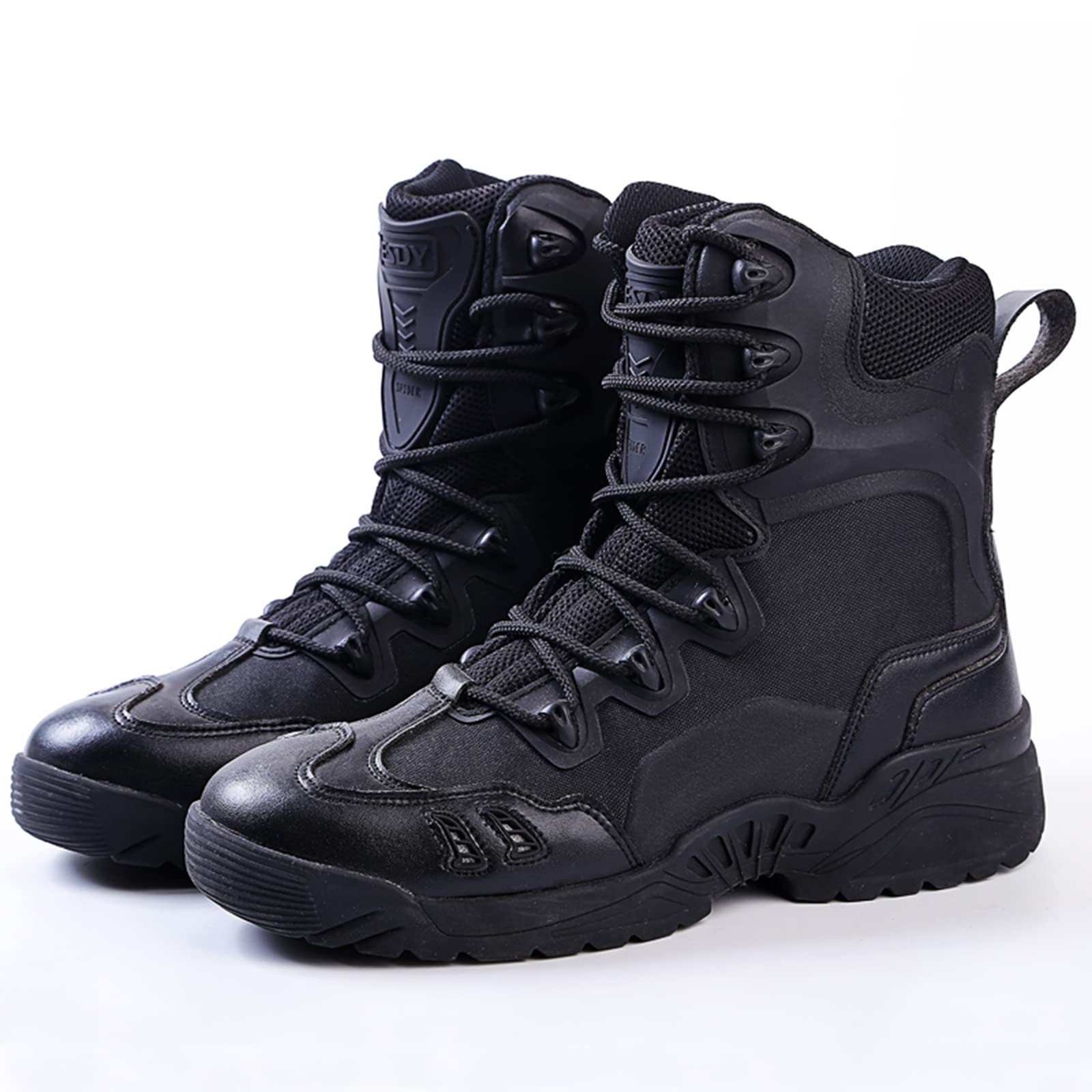 Men's Tactical Boots - High Top Combat Hiking Shoes for Outdoor, Desert & Training | Durable Military Boots for Hiking, Hunting & Work Safety