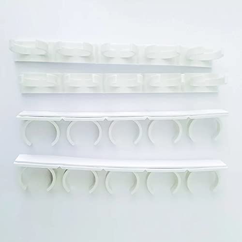 2/4 Pcs Wall Mount Spice Rack - Plastic Kitchen Storage Organizer for Spice Bottles & Jars, Cabinet Door Hooks - Perfect for Pantry, Kitchen Cabinet & Countertop Organization (Includes 5 Spice Bottles)