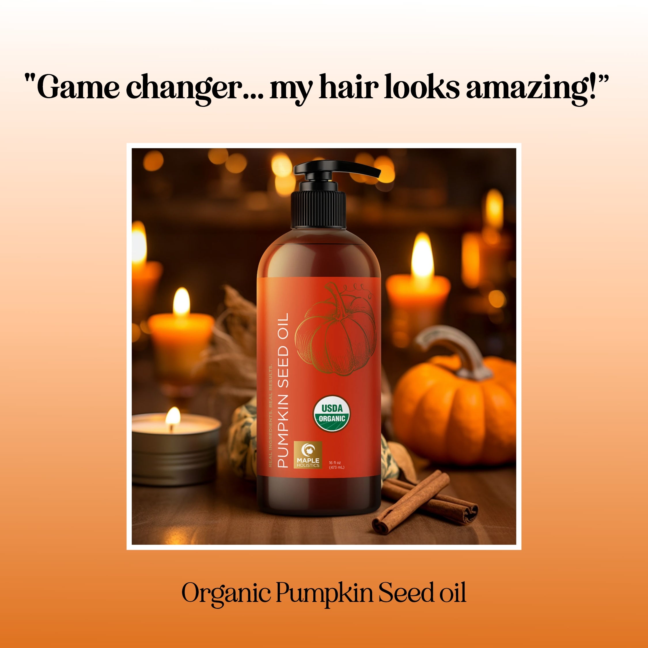Organic Pumpkin Seed Oil - Cold Pressed, 100% Pure & Natural for Hair Growth & Skin Care - Perfect for Cooking, Salad Dressing & DIY Beauty Recipes