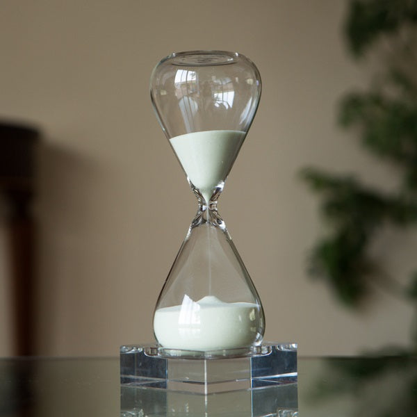 60 Minute Yellow Triangle Sand Timer with Stand - Perfect for Classroom, Office, and Board Games Time Management