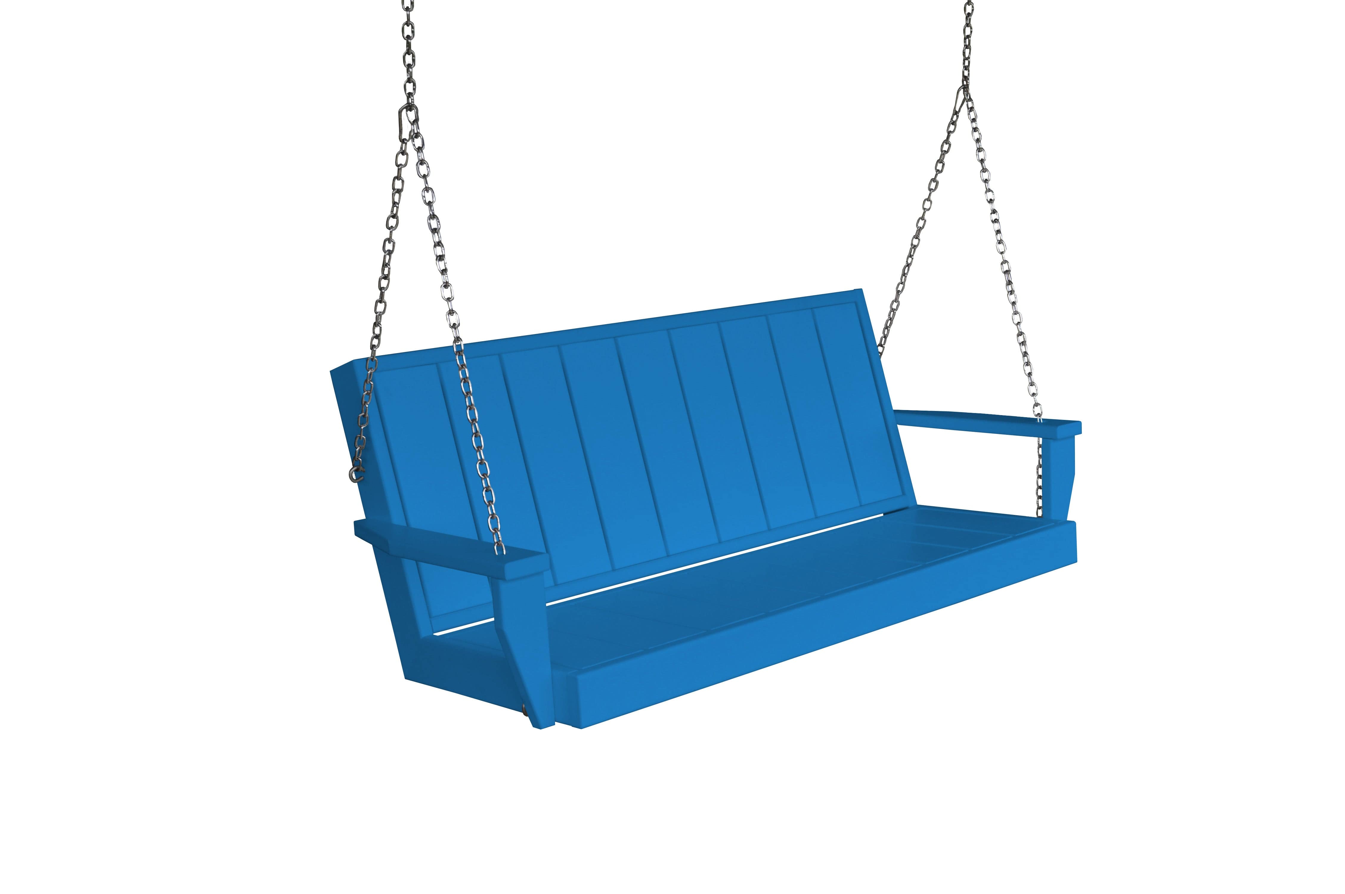 Keystone Amish Co. The Weston Recycled Plastic Porch Swing - Eco-Friendly Outdoor Furniture for Patio, Garden & Backyard Relaxation