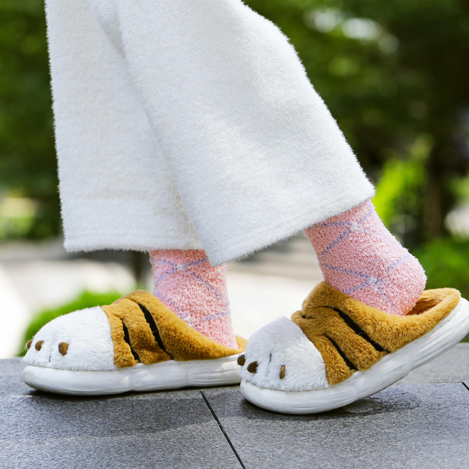 **Passionbility Women's Fuzzy Slipper Socks - Ultra Soft Coral Fleece Winter Warm Socks for Cozy Home & Lounge Wear**
