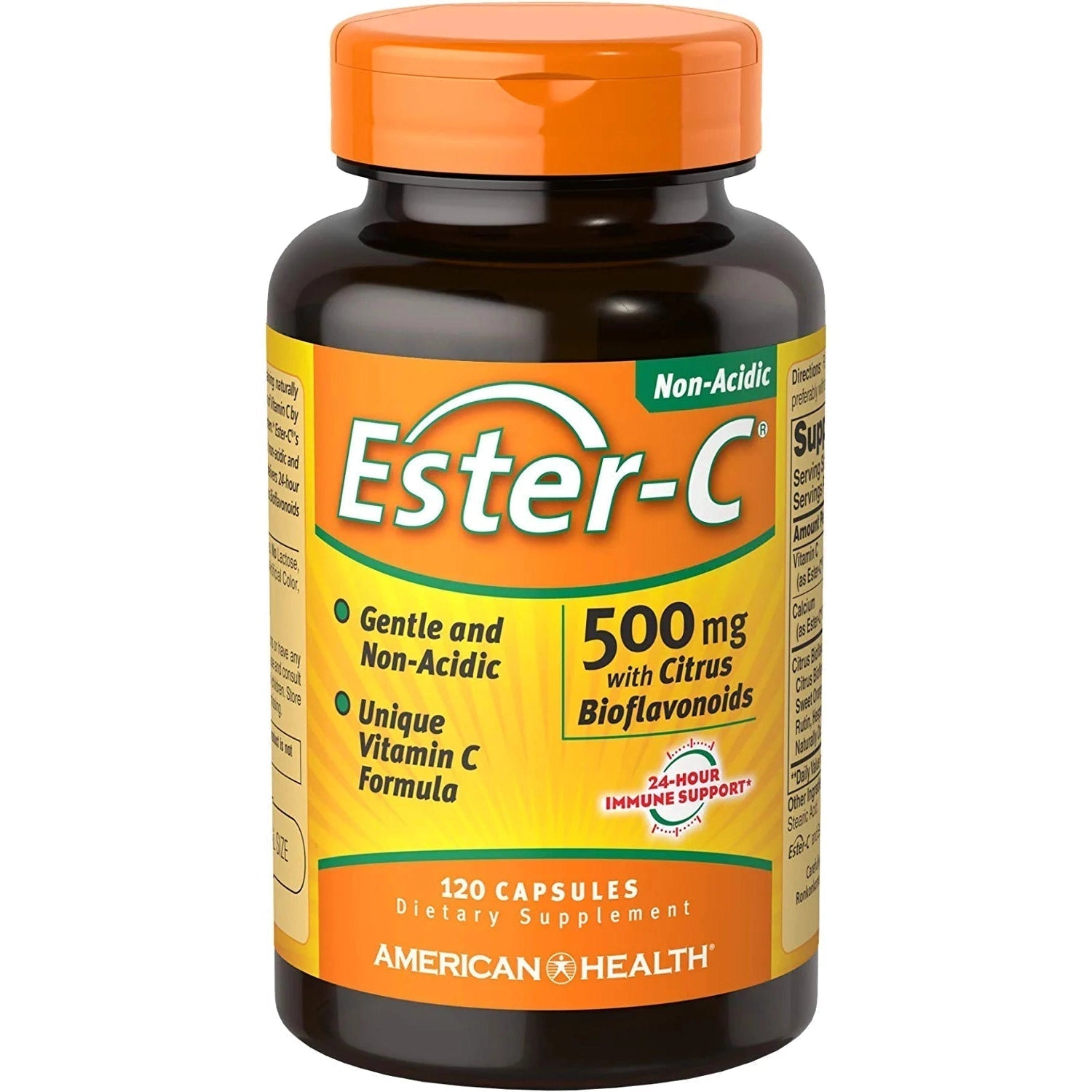 American Health Ester C 500mg Vitamin C with Citrus Bioflavonoids - Immune Support Supplement for Adults, Antioxidant Boost for Daily Wellness & Cold Season Defense