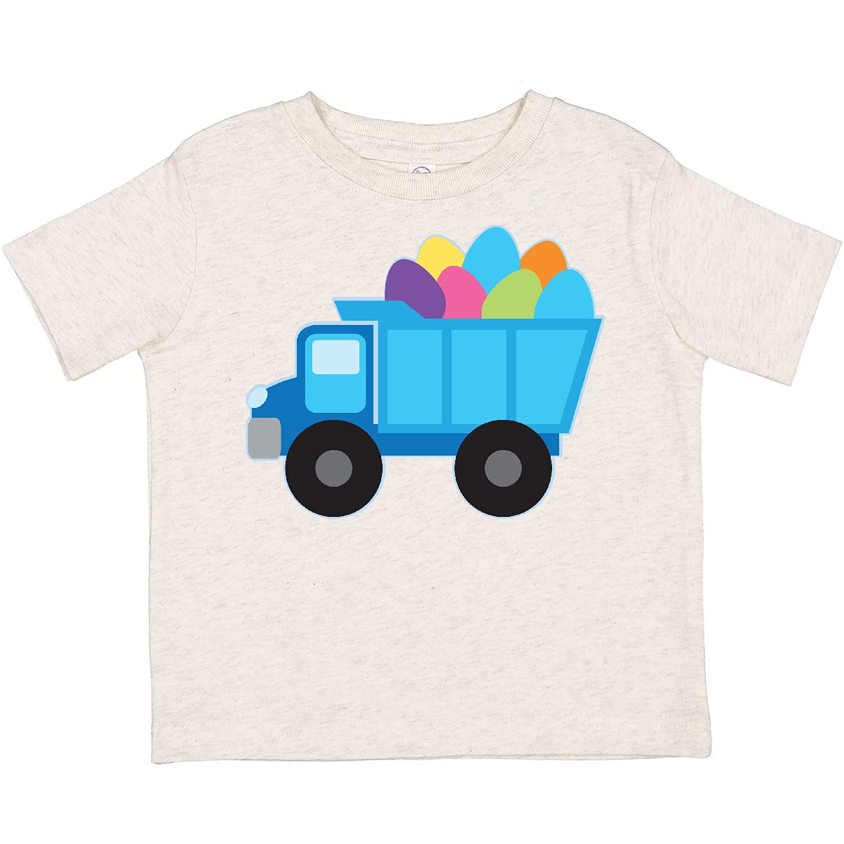 Inktastic Easter Egg Truck Boys Toddler T-Shirt - Cute Easter Outfit for Toddler Boys, Holiday Party & Family Gathering