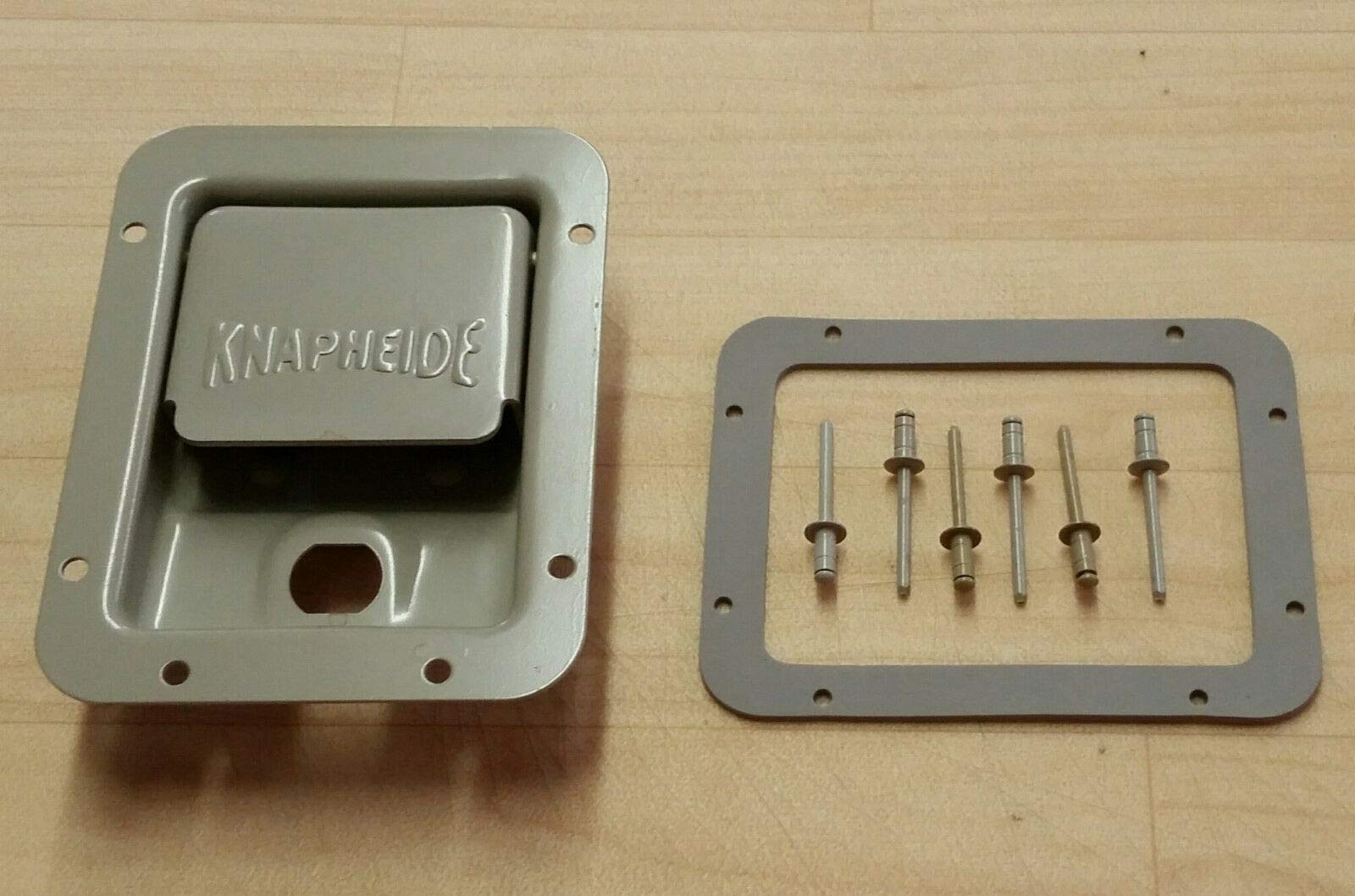 Knapheide 21102348 Old Style Primed Paddle Lock Kit - Zinc Plated Heavy Duty Truck Toolbox Lock for Secure Storage | Fits Utility Boxes, Service Bodies & Work Trucks