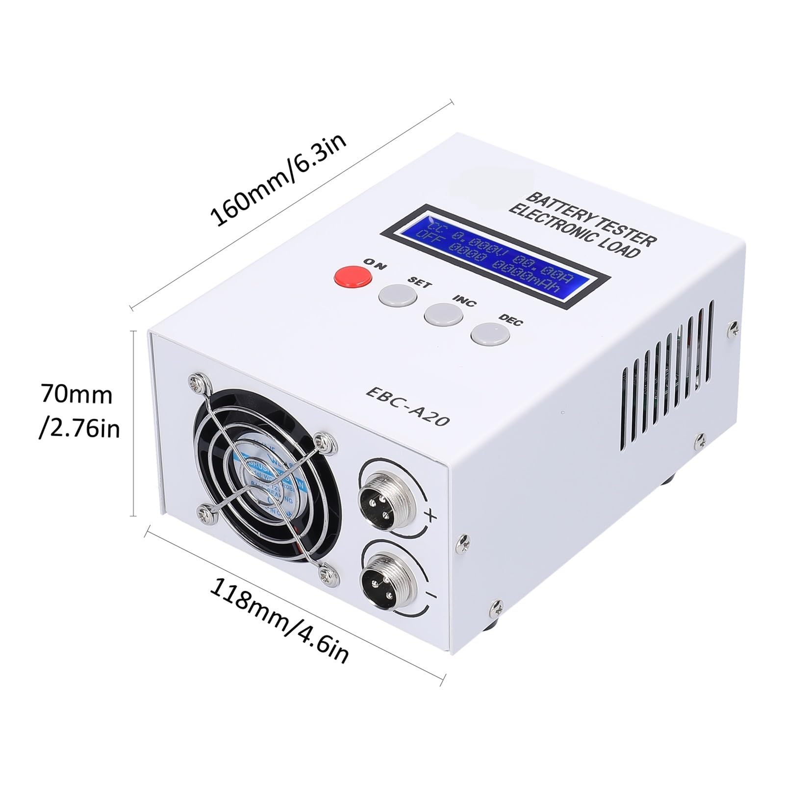 **30V 20A 85W Lithium Battery Tester - Capacity Test Device with 5A/20A Discharge Control for Li-ion, LiPo, LiFePO4 - Perfect for RC Cars, Drones, and Solar Power Systems (US Size)**