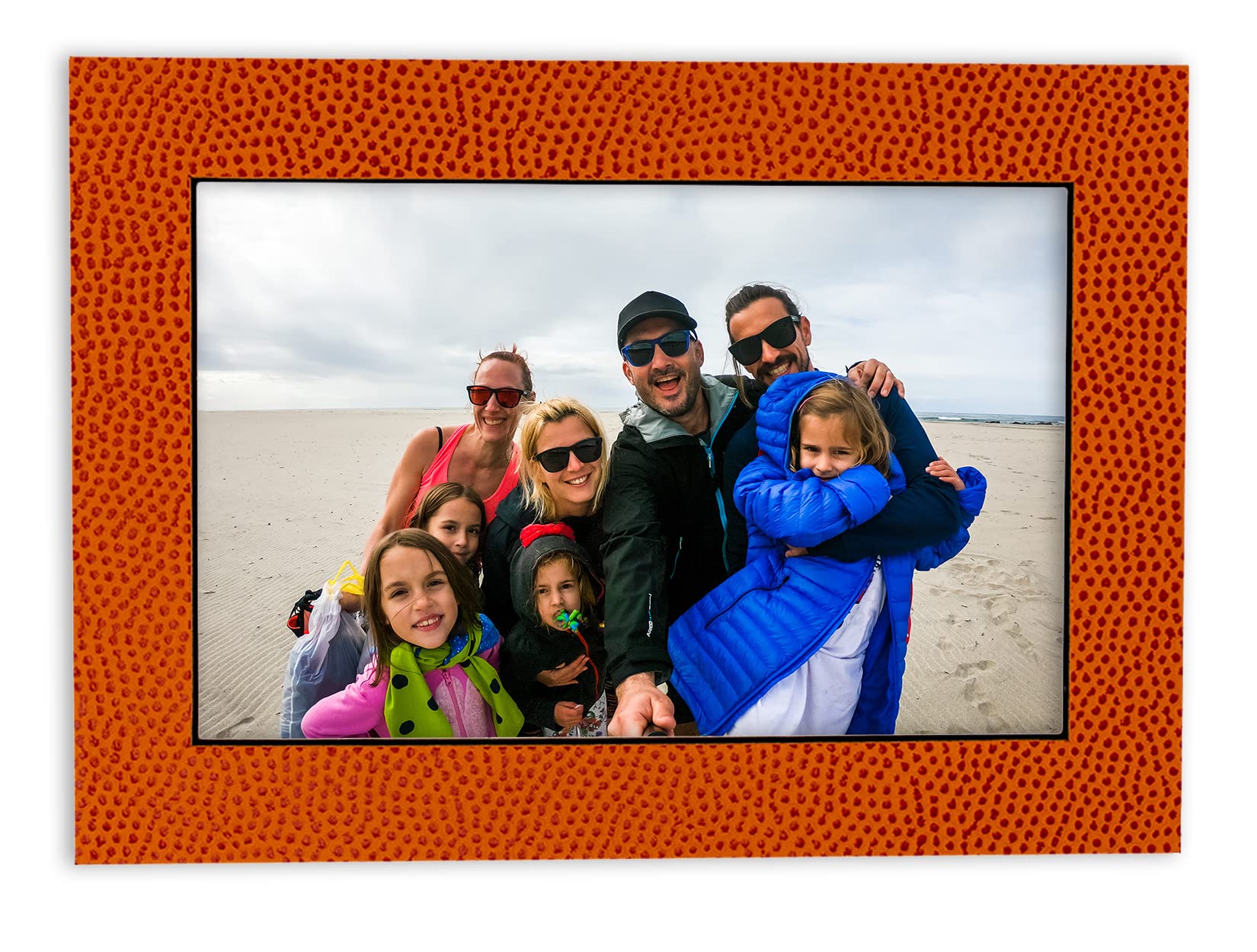 8.5x11 Inch Acid-Free Basketball Texture Matboard - Precut Bevel Cut 5x7 Photo Display Mat for Picture Frames (Pack of 25) - Perfect for Sports Memorabilia, Scrapbooking & Home Decor