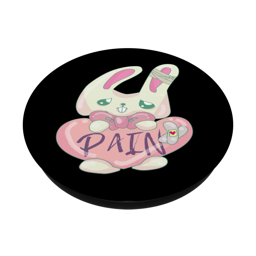 Kawaii Yami Pain Bunny Menhera Kei PopSockets Phone Grip & Stand - Cute Anime Phone Accessory for iPhone, Samsung & Tablets - Perfect for School, Work & Gaming