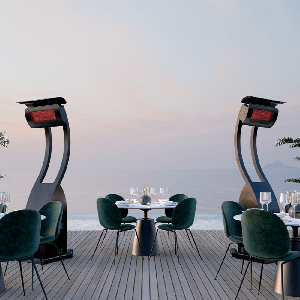 Bromic Tungsten Smart Heat Portable Gas Patio Heater - Outdoor Patio Heater for Deck, Backyard, Restaurant & Commercial Use - Weatherproof & Energy Efficient