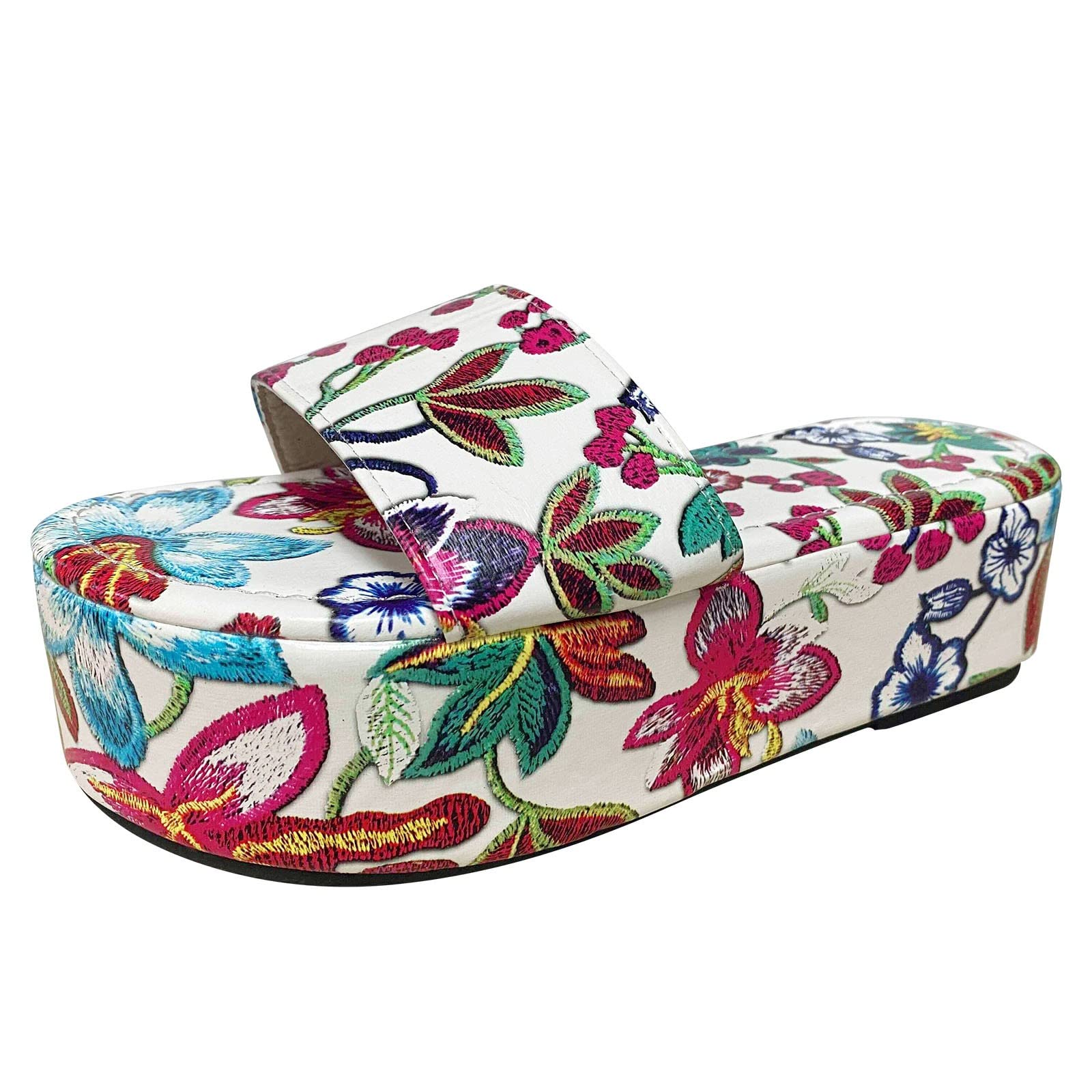 Women's Gladiator Sandals - Fashionable Platform Wedge Sandals with Prints | Summer Beach Flip Flops & Casual Slippers for Outdoor Walking, Vacation & Street Style