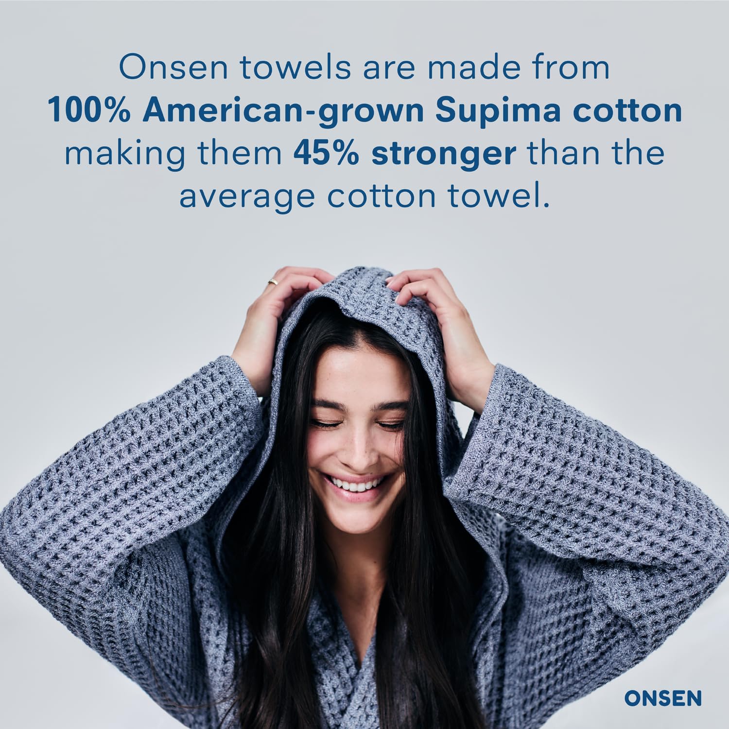 Premium ONSEN® Bath Sheet - 100% Supima Cotton, Ultra Soft & Lightweight, Cinder Grey - Perfect for Spa, Luxury Bath & Hotel Style Bathroom Experience