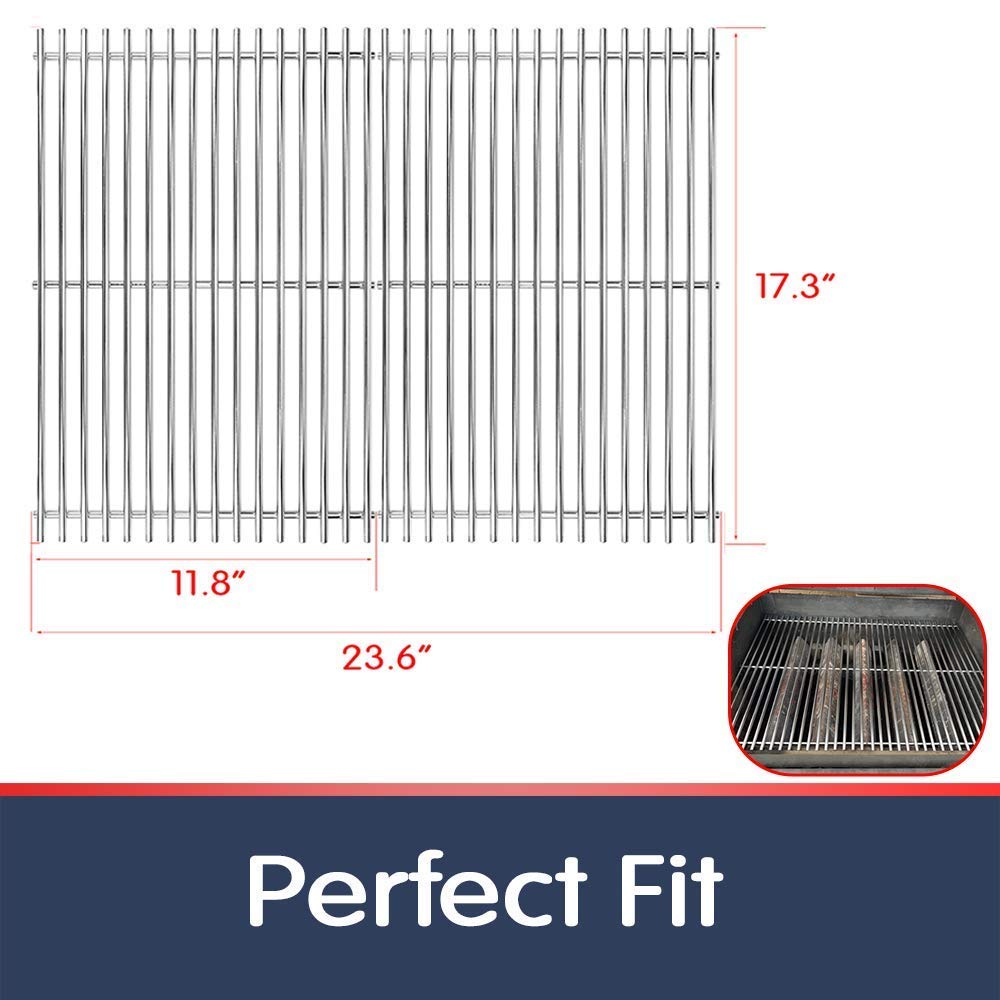 GRISUN 7636 Flavorizer Bars & 7639 Cooking Grates Replacement for Weber Spirit 300 Series Gas Grills - Perfect for Backyard BBQs, Camping & Outdoor Cooking