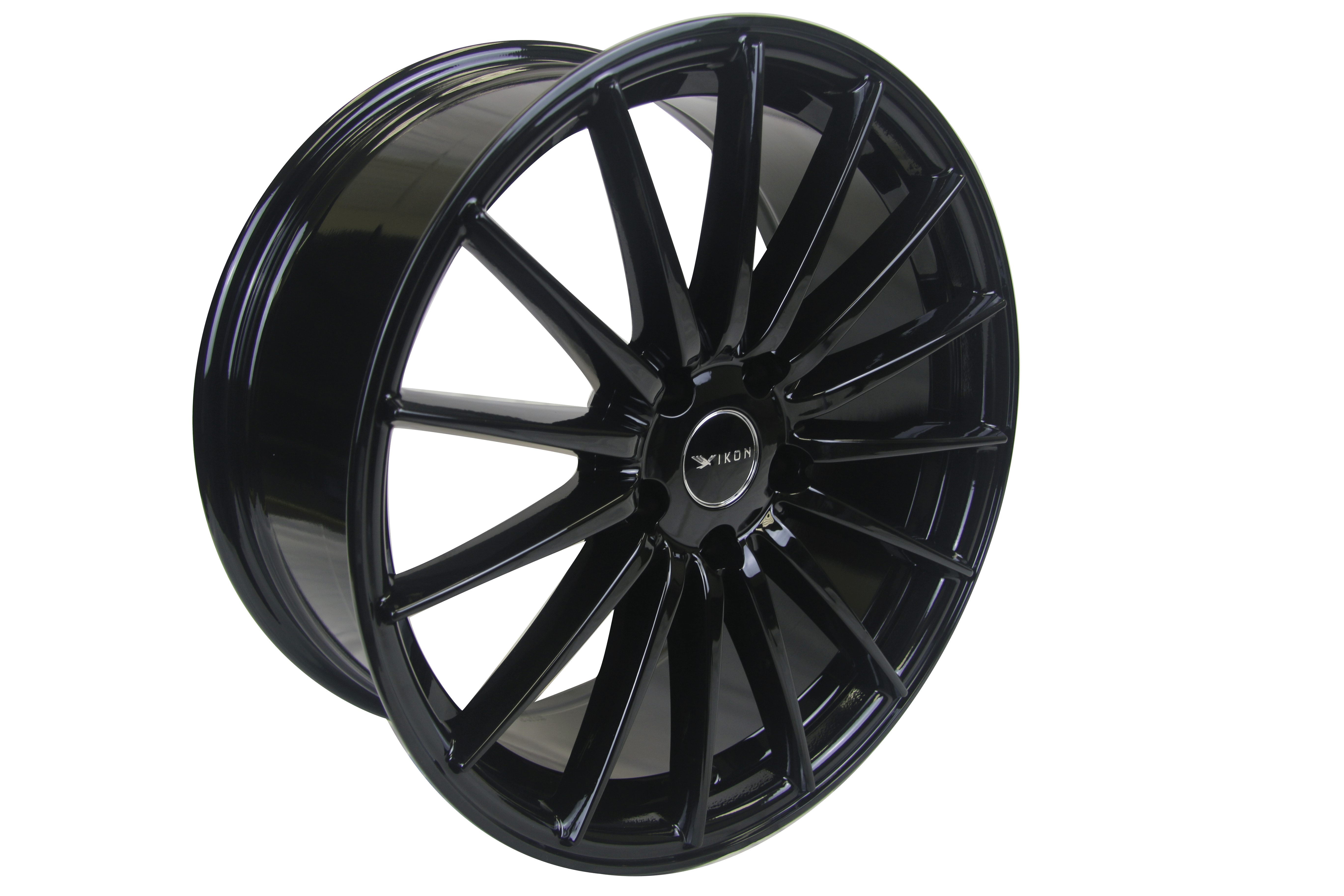 IKON Alloy Wheel IK115 17x7.5 5x114.3 +35mm Offset 72.6mm Bore Glossy Black - Perfect for Honda Civic, Toyota Camry & Nissan Altima Custom Upgrades