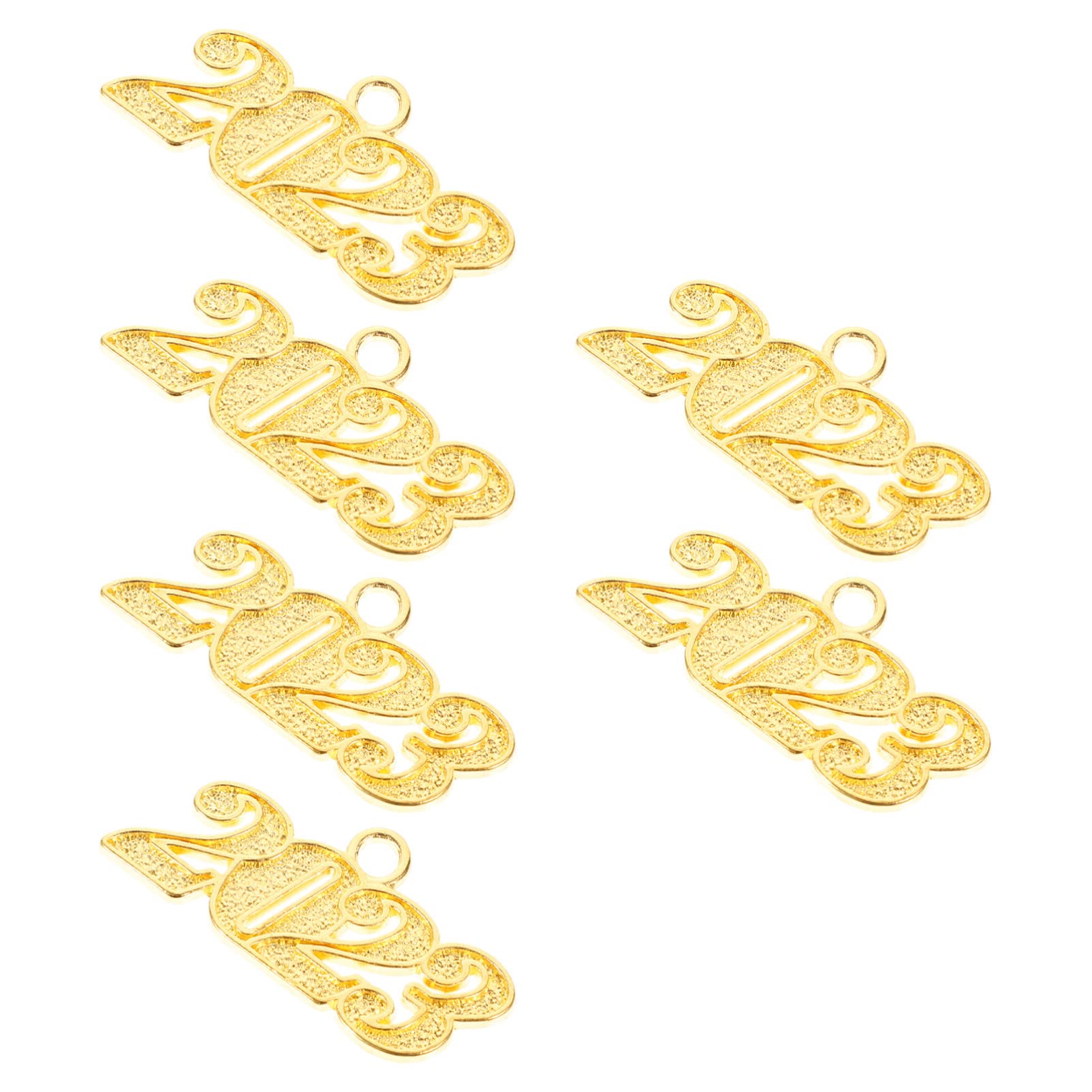 2023 Graduation Charms - 6pcs DIY Signet Year Pendants for Necklace, Earrings & Keychain - Bulk Jewelry Accessories for Graduation Tassels & Gifts (Perfect for Class of 2023 Celebrations, Senior Year Keepsakes & Graduation Party Favors)