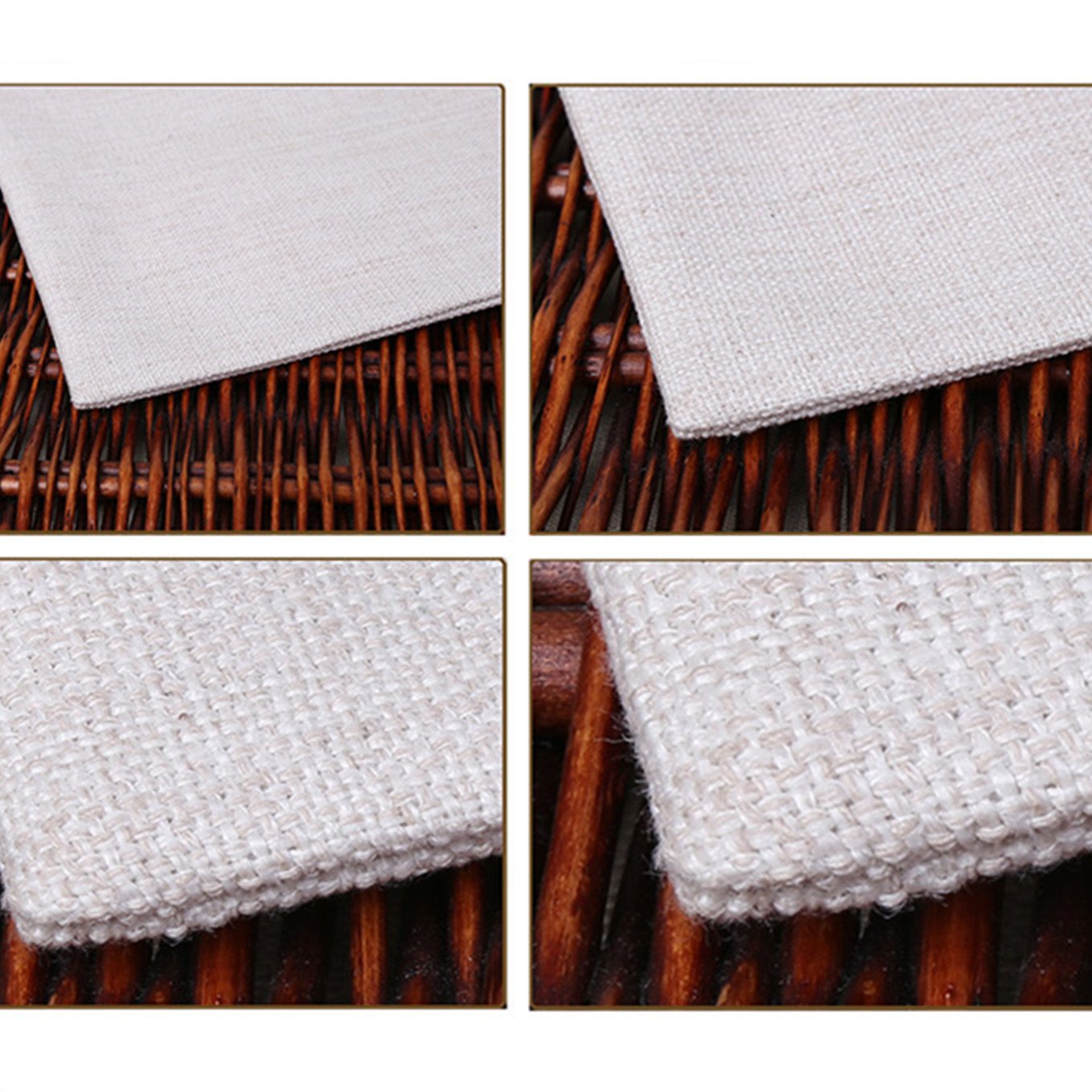 Premium Sofa Bed Pillow Protector Cover - Soft Linen Square Cushion Case 17.7