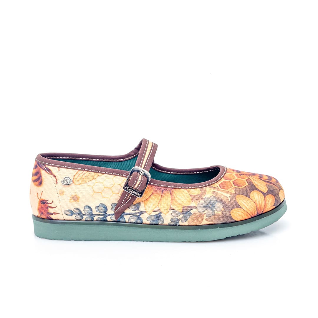 ABEJA - Macondas® Illustrated Mary Jane Shoes for Women | Comfortable & Stylish Flats for Casual Wear, Office & Special Occasions