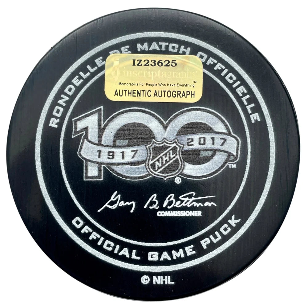 Brayden McNabb Autographed Vegas Golden Knights 2017-2018 Game Puck - Signed Collectible Hockey Puck from 1st VGK Season - Perfect for NHL Memorabilia Collections & Hockey Fan Gifts