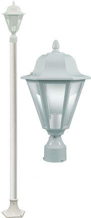 Daniella 16W LED Post Light Fixture with Frosted Glass - 85-265V White Outdoor Wall Lamp for Garden, Patio, Walkway & Driveway Lighting
