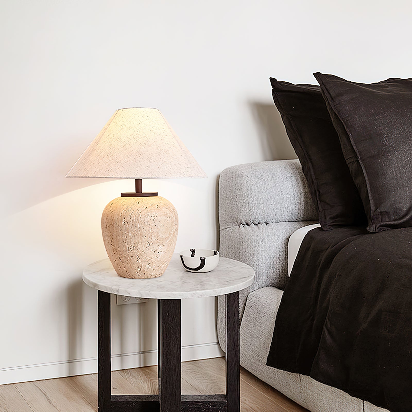 Modern AOJI Table Lamp - Adjustable LED Desk Light with USB Port, Touch Control & 3 Color Temperatures for Home Office, Bedroom, Study Room & Reading